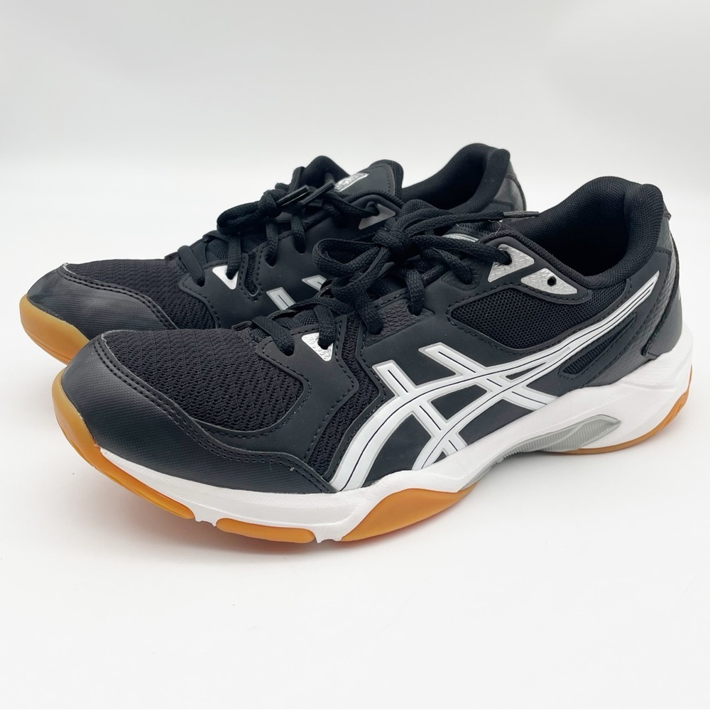ASICS Gel Rocket 10 volleyball shoes black white size 10